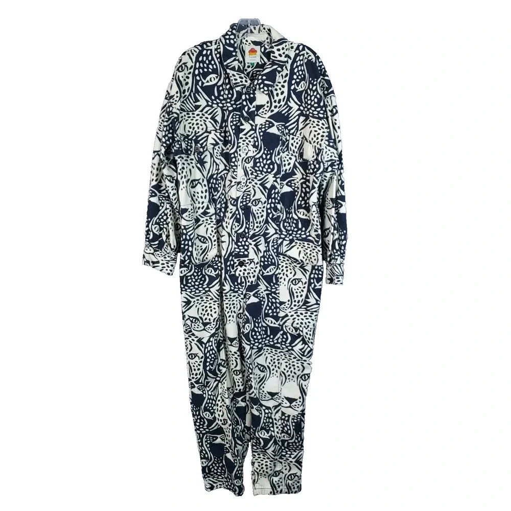 FARM Rio Black and White Patterned Jumpsuit - Picture 1 of 16